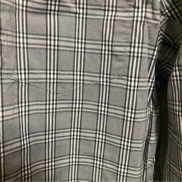 Men’s Structure black and gray plaid button down shirt size small - Picture 4 of 4